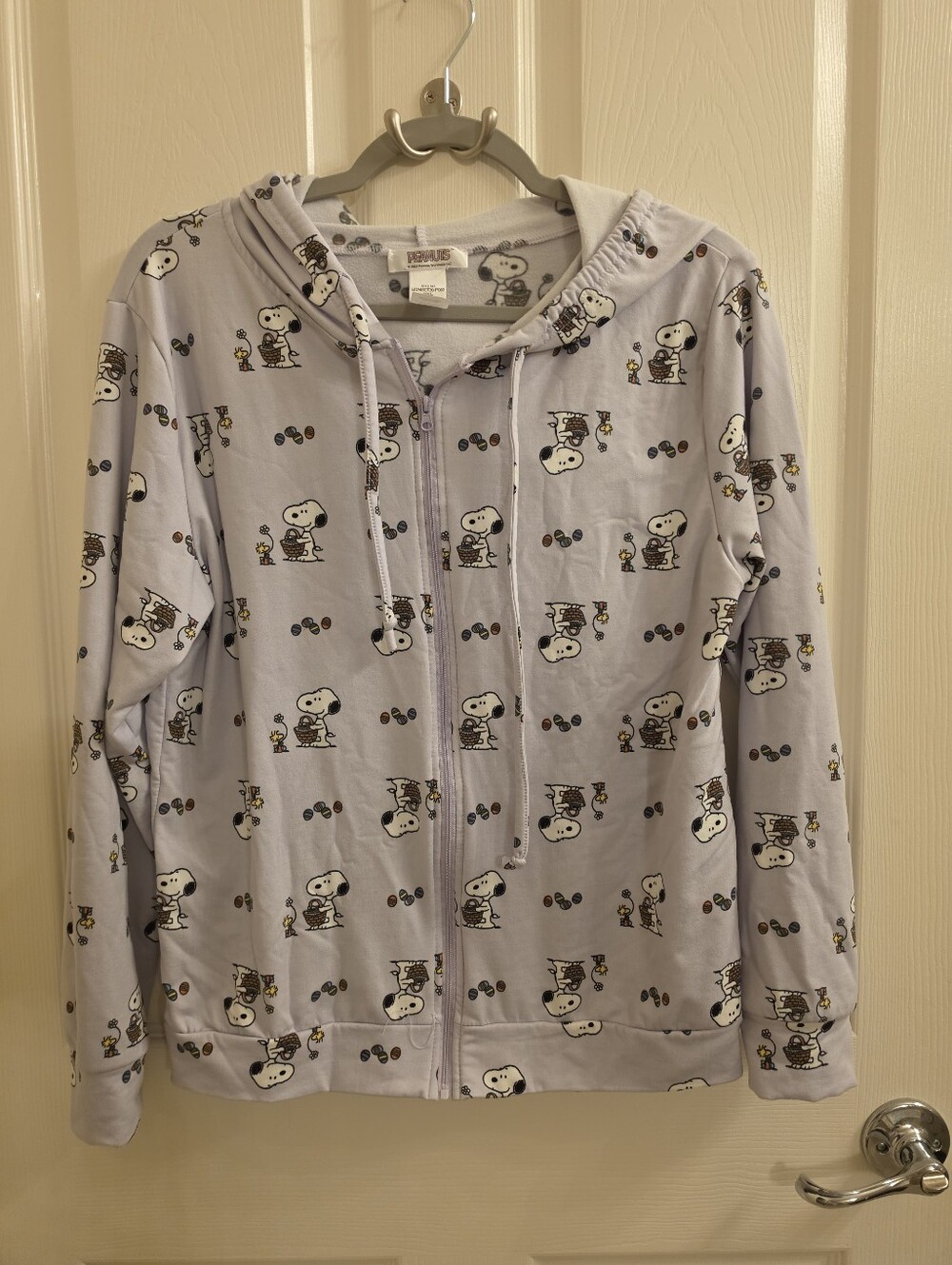Peanuts Lavender Snoopy & Woodstock Full-Zip Loungewear Hoodie